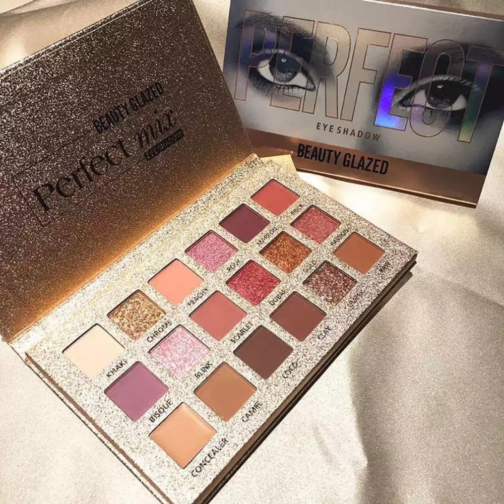 Beauty Glazed 18 Colors Glitter Smoky Eyeshadow